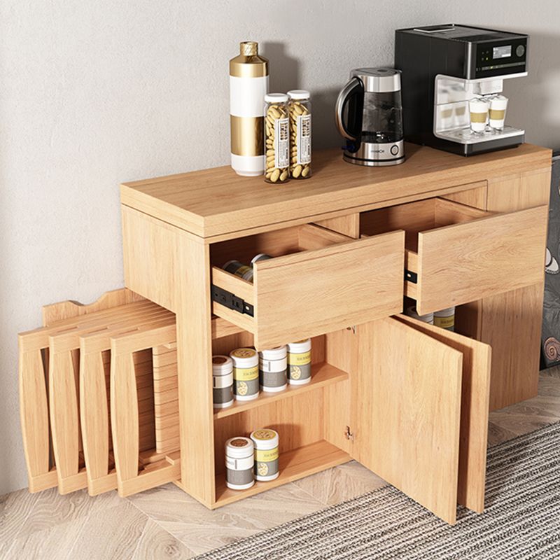 1/3/5 Stück zeitgenössischer Holz -Esszimmerstuhl und Tischset