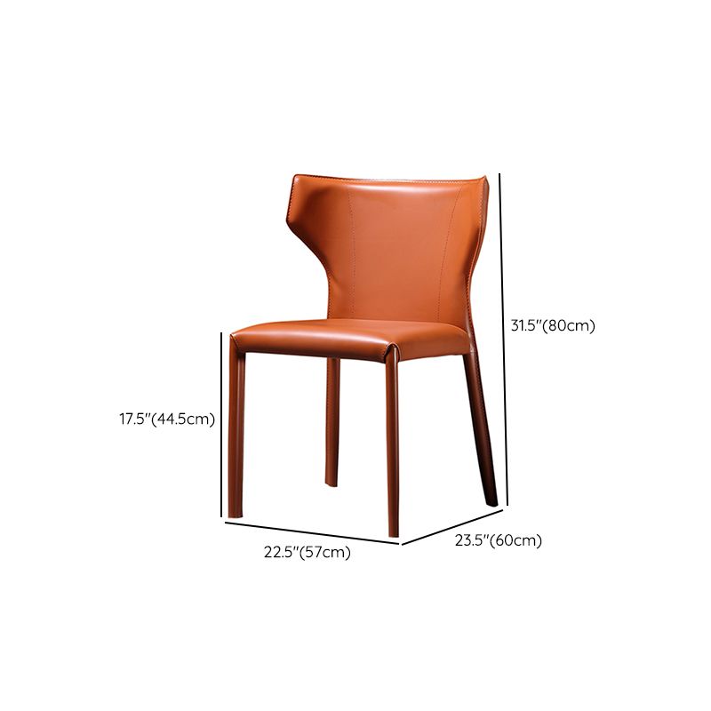Contemporary Side Chair Wingback Metal Dining Chair for Indoor Clearhalo 'Dining Chairs' 'Dining Tables & Seating' 'dining_chair' 'furn' 'furn_dining_chair' 'Furniture' 'Kitchen & Dining Furniture' 1200x1200_59413b32-4a32-4c9b-8112-bf58ac9a97dc