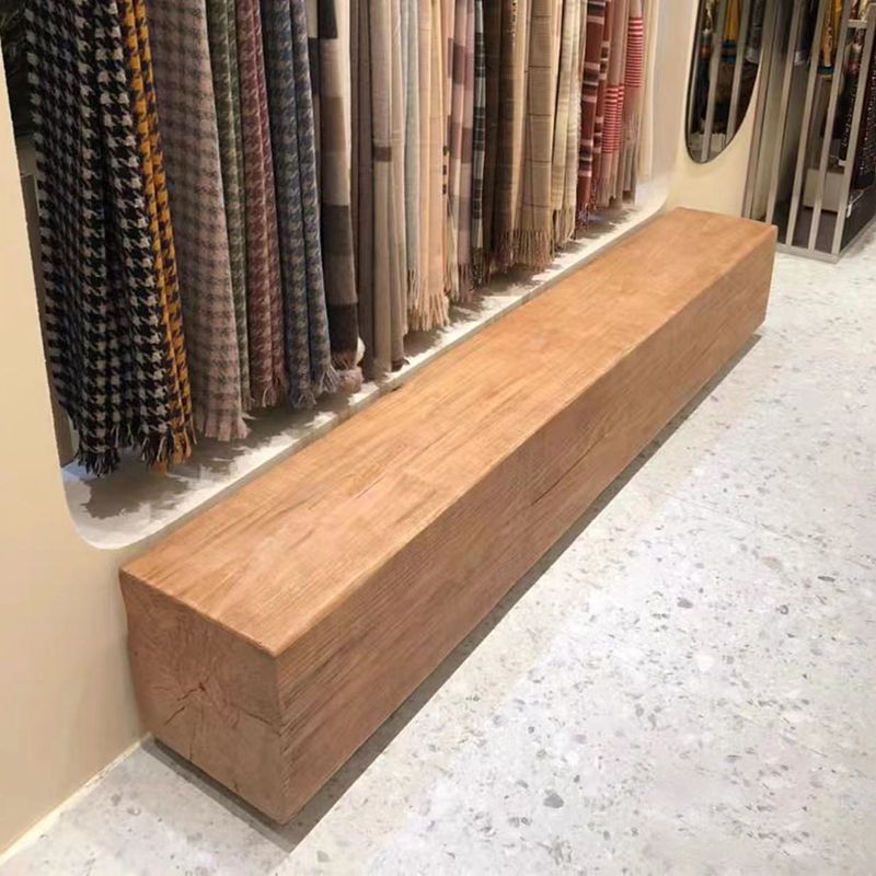 Banco moderno sin asiento de asiento de asiento de madera sólida Bench