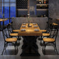 Industrial Wood Dining Table for Restaurant Square Table with Trestle Base Clearhalo 'Dining Tables & Seating' 'Dining Tables' 'dining_table' 'furn' 'furn_dining_table' 'Furniture' 'Kitchen & Dining Furniture' 1200x1200_5942226e-9bf1-452e-8ef6-ddd4d86258ef