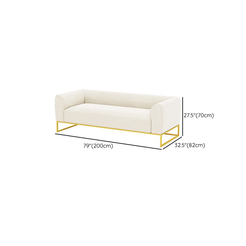 Modern 27.55" H Wood Frame Tuxedo Arm Sofa in White for Living Room Clearhalo 'furn' 'furn_sofas' 'Furniture' 'Living Room Furniture' 'Sofa' 'sofas' 1200x1200_5943c504-2075-4375-891e-479a0162b55c