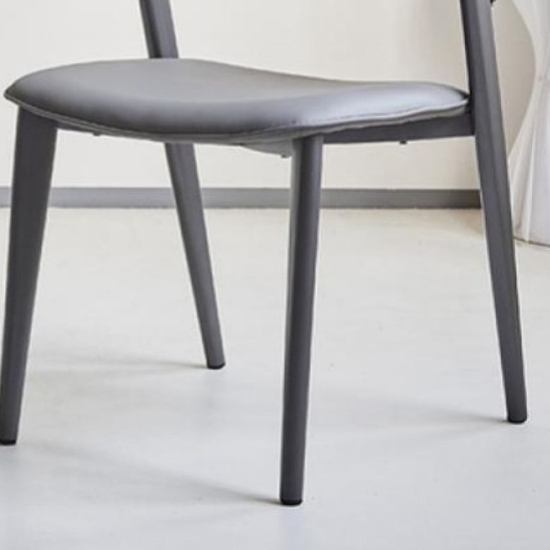 ダイニングルーム布張りの椅子ホームオープンバックフェイクレザーダイニングチェア