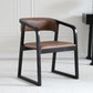 Contemporary Wood Dining Arm Chairs Open Back Dining Side Chair for Restaurant Use