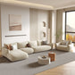 Modern Fabric Sectional with Bolster Pillows 31.5" Tall White L-shape Sectional Clearhalo 'furn' 'furn_sectionals' 'Furniture' 'Living Room Furniture' 'Sectionals' 1200x1200_59456846-7ca6-459c-9826-e0a1df99c831