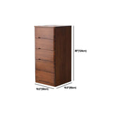 White and Brown Wooden Lingerie Chest Vertical Storage Chest Dresser with Wheels