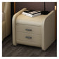 Leather 19.29 H Nightstand Contemporary Night Table with Drawers
