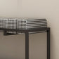 Modern Entryway Bench Cushioned Metal Rectangle Shoe Storage Seating Bench