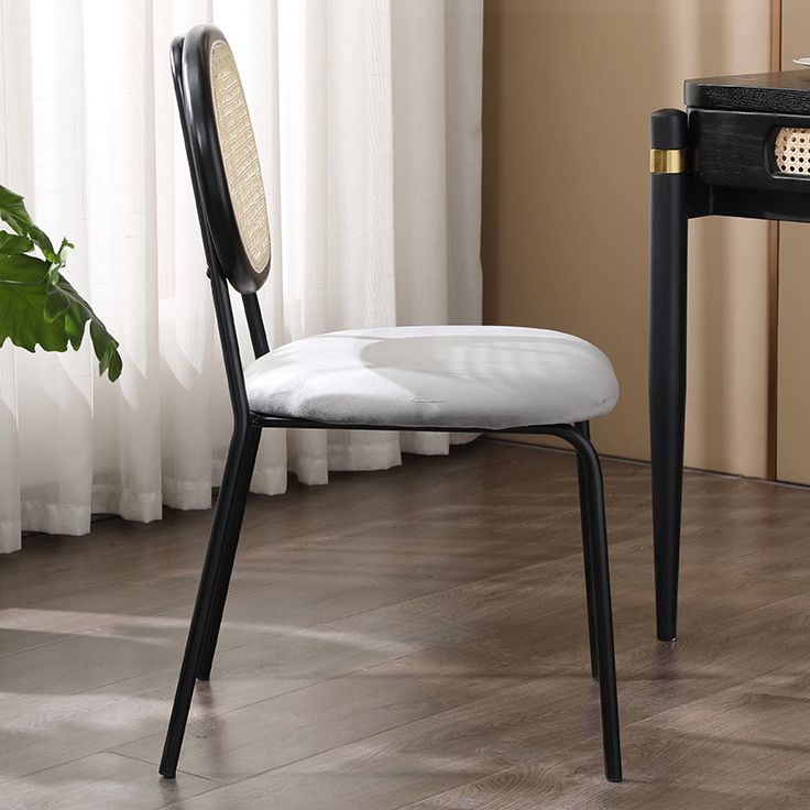 Contemporary Style Metal Chair Set Open Back Dining Room Kitchen Chairs Clearhalo ' kitchen&dining_furn' 'Dining Chairs' 'Dining Tables & Seating' 'dining_chair' 'furn' 'furn_dining_chair' 'Furniture' 'furniture_dining_chair' 'Kitchen & Dining Furniture' 'kitchen' 1200x1200_5947ecc2-0685-4f8e-8a0b-e30967863d59