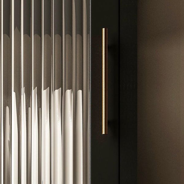 Moderno moderno mobile curioso in metallo porte in vetro armadio per soggiorno