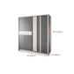 Grey Sliding Wardrobe Cabinet Contemporary Wardrobe Armoire for Bedroom Clearhalo 'Armoires & Wardrobes' 'armoires_wardrobes' 'Bedroom Furniture' 'furn' 'furn_armoires_wardrobes' 'Furniture' 1200x1200_594b09f2-44cd-4354-88d9-cc3762af63e5