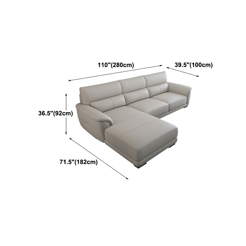 Canapé-lit en cuir de style nordique avec un amortit à accoudoir inversé