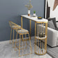 Glam Stone Indoor Bar Dining Table Gold Iron Double Pedestal Bistro Table with Shelve Clearhalo 'Bar Furniture' 'Bar Tables' 'bar_tables' 'furn' 'furn_bar_tables' 'Furniture' 'furniture_bar_tables' 'Kitchen & Dining Furniture' 'kitchen&dining_furn' 'kitchen' 1200x1200_594e0cbd-fb07-4c21-a665-a3639b6076f4