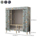 Modern Wardrobe Armoire with Legs Steel Wardrobe Cabinet with Shelves Clearhalo 'Armoires & Wardrobes' 'armoires_wardrobes' 'Bedroom Furniture' 'furn' 'furn_armoires_wardrobes' 'Furniture' 1200x1200_594e47da-283b-405d-8c19-42eca3b5dcca