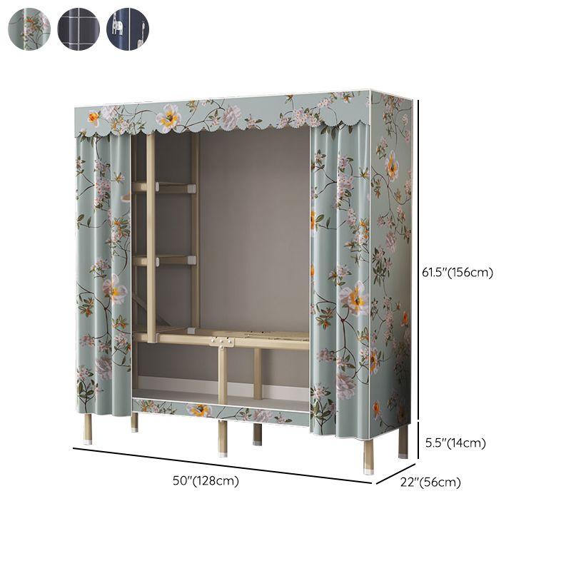 Modern Wardrobe Armoire with Legs Steel Wardrobe Cabinet with Shelves Clearhalo 'Armoires & Wardrobes' 'armoires_wardrobes' 'Bedroom Furniture' 'furn' 'furn_armoires_wardrobes' 'Furniture' 1200x1200_594e47da-283b-405d-8c19-42eca3b5dcca