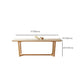 Industrial Dining Room Table Rectangle Stone Dining Site Table in White Clearhalo 'Dining Tables & Seating' 'Dining Tables' 'dining_table' 'furn' 'furn_dining_table' 'Furniture' 'Kitchen & Dining Furniture' 1200x1200_594e985c-86b6-4b57-bb71-1a4117803e8b