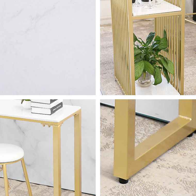 Glam Stone Bar Table Set 1/2/3 Pieces Rectangular Counter Set Clearhalo 'Bar Furniture' 'furn' 'furn_home_bar_bar_sets' 'Furniture' 'Home Bars & Bar Sets' 'home_bar_bar_sets' 'Kitchen & Dining Furniture' 1200x1200_594ef74b-a056-4e38-8677-d144c54508e0