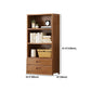Manufactured Wood Standard Bookshelf Brown Vertical Bookcase with Door and Drawer Clearhalo 'Bookcases' 'furn' 'furn_bookcases' 'Furniture' 'furniture_bookcases' 'Office Furniture' 1200x1200_59510711-2b65-411f-a9ff-a6ad21e1f8ec