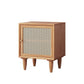 Modern Rattan Nightstand Lower Shelf Bedside Cabinet with Door for Bedroom Clearhalo 'Bedroom Furniture' 'furn' 'furn_night_stand' 'Furniture' 'night_stand' 'Nightstands' 1200x1200_595130bd-7b0b-4ca4-9934-43c39a9ed648