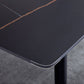 Rectangle 4 Legs Industrial Style Dining Table Sintered Stone Fixed Table for Kitchen Clearhalo ' dining_table' 'Dining Tables & Seating' 'Dining Tables' 'furn' 'furn_dining_table' 'Furniture' 'furniture_dining_table' 'Kitchen & Dining Furniture' 'kitchen&dining_furn' 'kitchen' 'kitchen_dining_table' 1200x1200_595411af-b1bf-43dc-b561-c5b7ba40a7dc