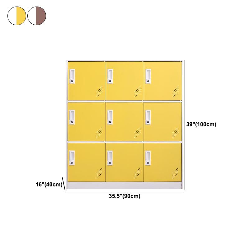 Hinged Steel Wardrobe Cabinet Contemporary Wardrobe Armoire for Home