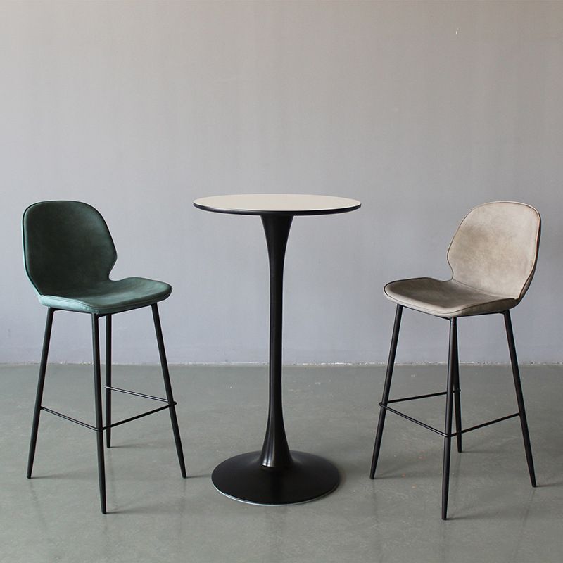 Industrial Style Bar-stool PU Leather Counter Bar Stool with Metal Legs for Kitchen Clearhalo 'Bar Furniture' 'Bar Stools' 'bar_stools' 'furn' 'furn_bar_stools' 'Furniture' 'furniture_bar_stools' 'Kitchen & Dining Furniture' 1200x1200_595653e6-eaf5-4bca-a9e7-04987d055b7c
