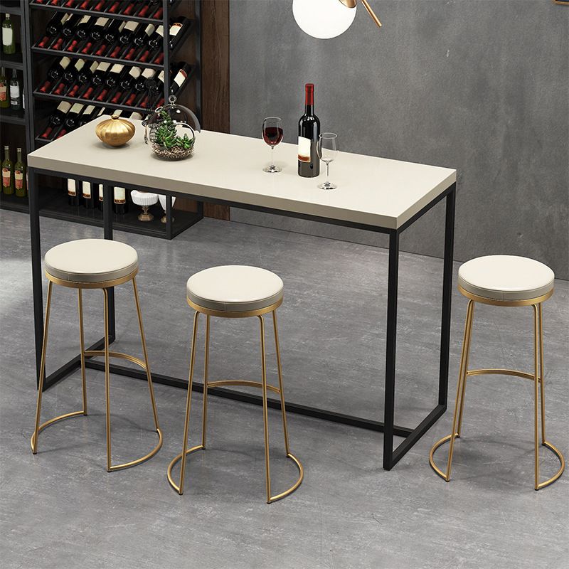 Glam Leather Bar Stool Backless Counter Stool for Bristol with Metal Legs Clearhalo 'Bar Furniture' 'Bar Stools' 'bar_stools' 'furn' 'furn_bar_stools' 'Furniture' 'Kitchen & Dining Furniture' 1200x1200_5956e81a-1656-4abb-9a67-dcc4a6e0ed46