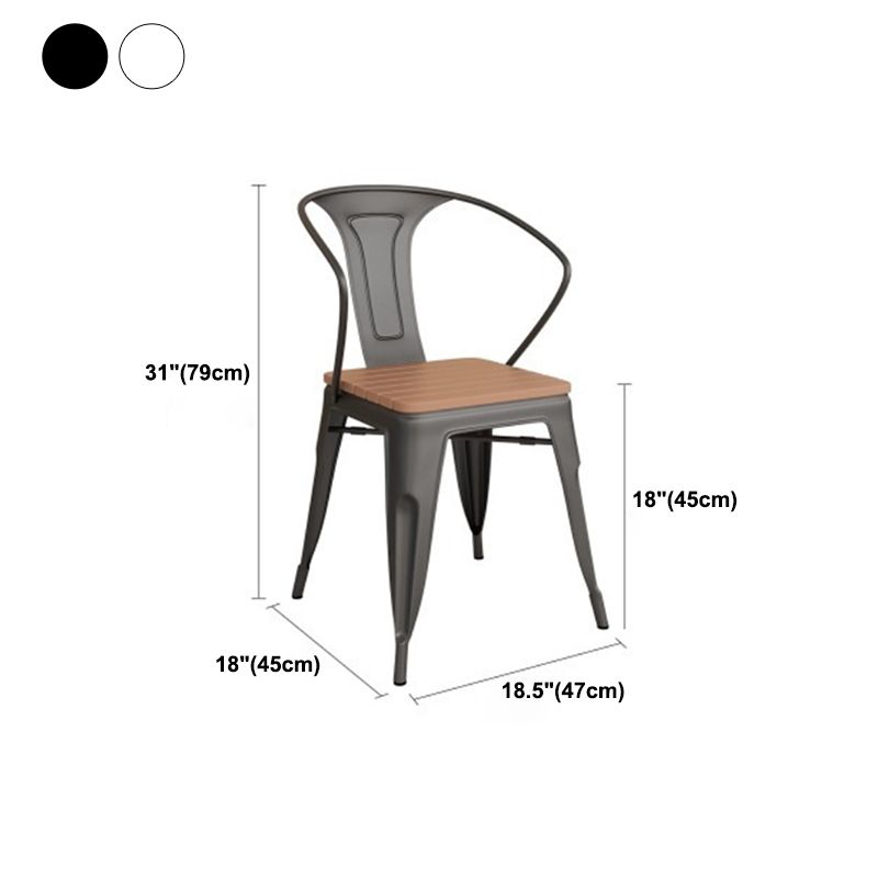 Industrieel 1/3/5 stukken Dinerset rechthoekige houten eettafel voor binnenplaats