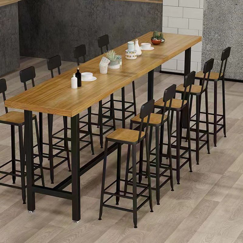 Industrial Rectangle Counter Table Wooden Counter Table for Restaurant Clearhalo 'Bar Furniture' 'Bar Tables' 'bar_tables' 'furn' 'furn_bar_tables' 'Furniture' 'Kitchen & Dining Furniture' 1200x1200_59582f33-5738-4996-85af-de659061c399
