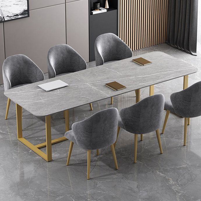 Sintered Stone Meeting Table Industrial Working Table for Office Clearhalo 'furn' 'furn_office_desk' 'Furniture' 'furniture_office_desk' 'Office Desks' 'Office Furniture' 'office_desk' 1200x1200_59586d22-f6c0-491e-b0d2-eae5e06bbb5e