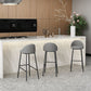 Modern Armless Backrest Counter Stool Iron Cafe Bar Stool with Leather Cushion and Pedal Clearhalo 'Bar Furniture' 'Bar Stools' 'bar_stools' 'furn' 'furn_bar_stools' 'furniture_bar_stools' 'Kitchen & Dining Furniture' 'kitchen&dining_furn' 'kitchen' 'kitchen_furn' Furniture' 1200x1200_595975ec-42fe-4732-9dc4-d61fc6667661