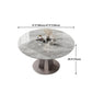 Stone Top Dining Table Round Dining Table with Pedestal Base