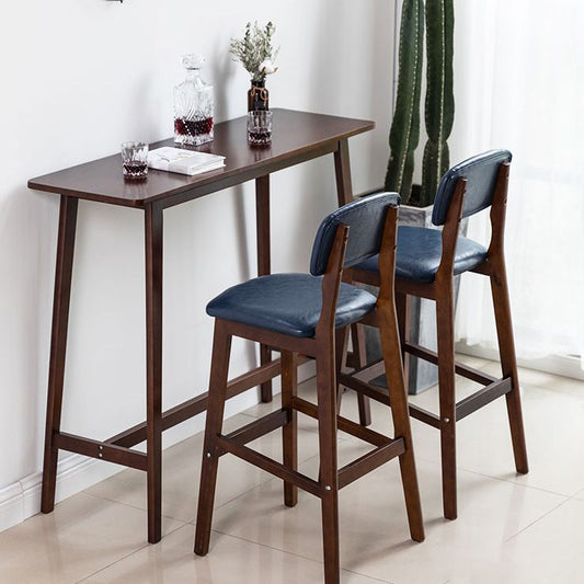 Modernes Rechteck fester Stangentisch Massive Holzzählerhöhe Esstisch Esstisch