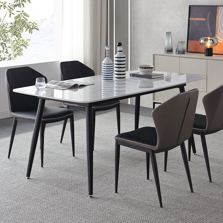 Industrial Style Dining Site Table Rectangle Stone Furniture with 4 Legs Clearhalo ' dining_table' 'Dining Tables & Seating' 'Dining Tables' 'furn' 'furn_dining_table' 'Furniture' 'furniture_dining_table' 'Kitchen & Dining Furniture' 'kitchen&dining_furn' 'kitchen' 'kitchen_dining_table' 1200x1200_595ce9c1-7ebb-48f8-8c88-98f7baff8e60