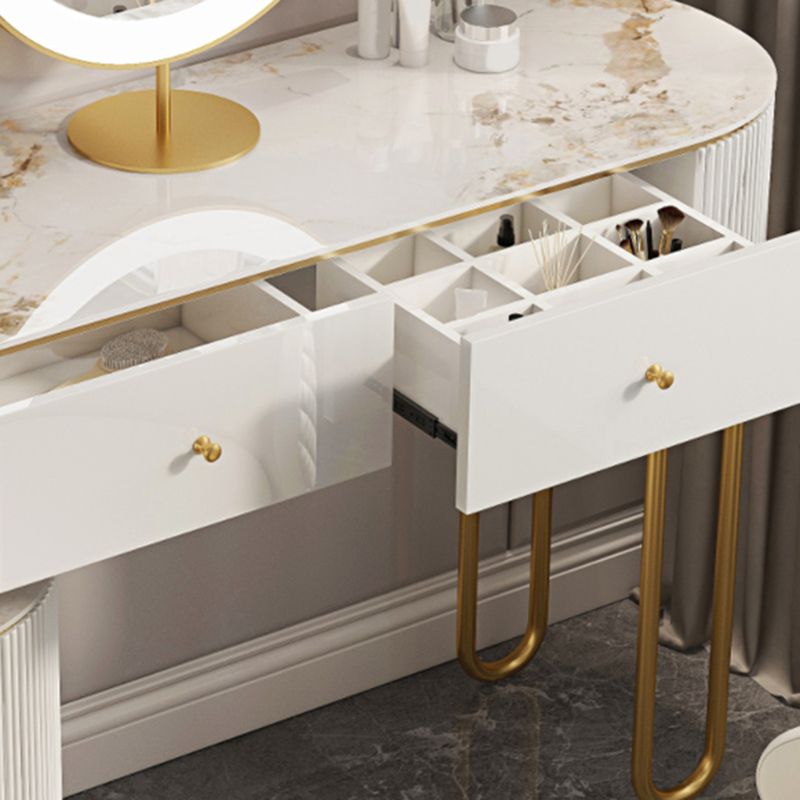 Slate Top Glam Make-up Eitelkeit 4 Schubladen Eitelkeitsverkederedisch Set