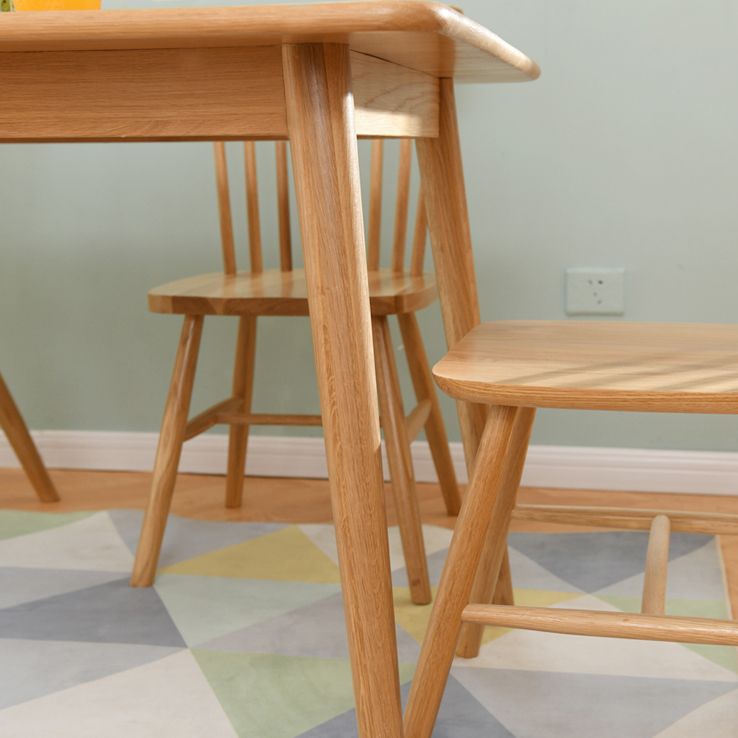 Rectangle Oak Wood Dining Table Modern Table in Nature with Double Pedestal Clearhalo ' dining_table' 'Dining Tables & Seating' 'Dining Tables' 'furn' 'furn_dining_table' 'Furniture' 'furniture_dining_table' 'Kitchen & Dining Furniture' 'kitchen&dining_furn' 'kitchen' 'kitchen_dining_table' 1200x1200_5963466b-b174-4de8-8cdb-e0690de42d57