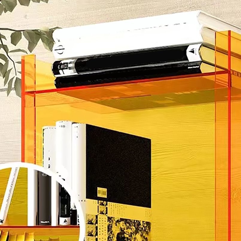 4/5-Shelf Glam Vertical Acrylic Standard Bookshelf Closed Back Bookshelf Clearhalo 'Bookcases' 'furn' 'furn_bookcases' 'Furniture' 'furniture_bookcases' 'kitchen' 'kitchen_bookcases' 'Living Room Furniture' 'Office Furniture' 1200x1200_596396a3-7d0b-46f2-84c2-a827d623d2b5