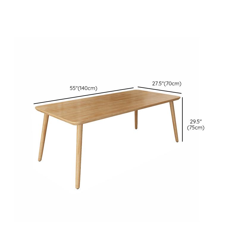 Mesa de comedor rectangular Glam, mesa de madera con patas de madera para el hogar
