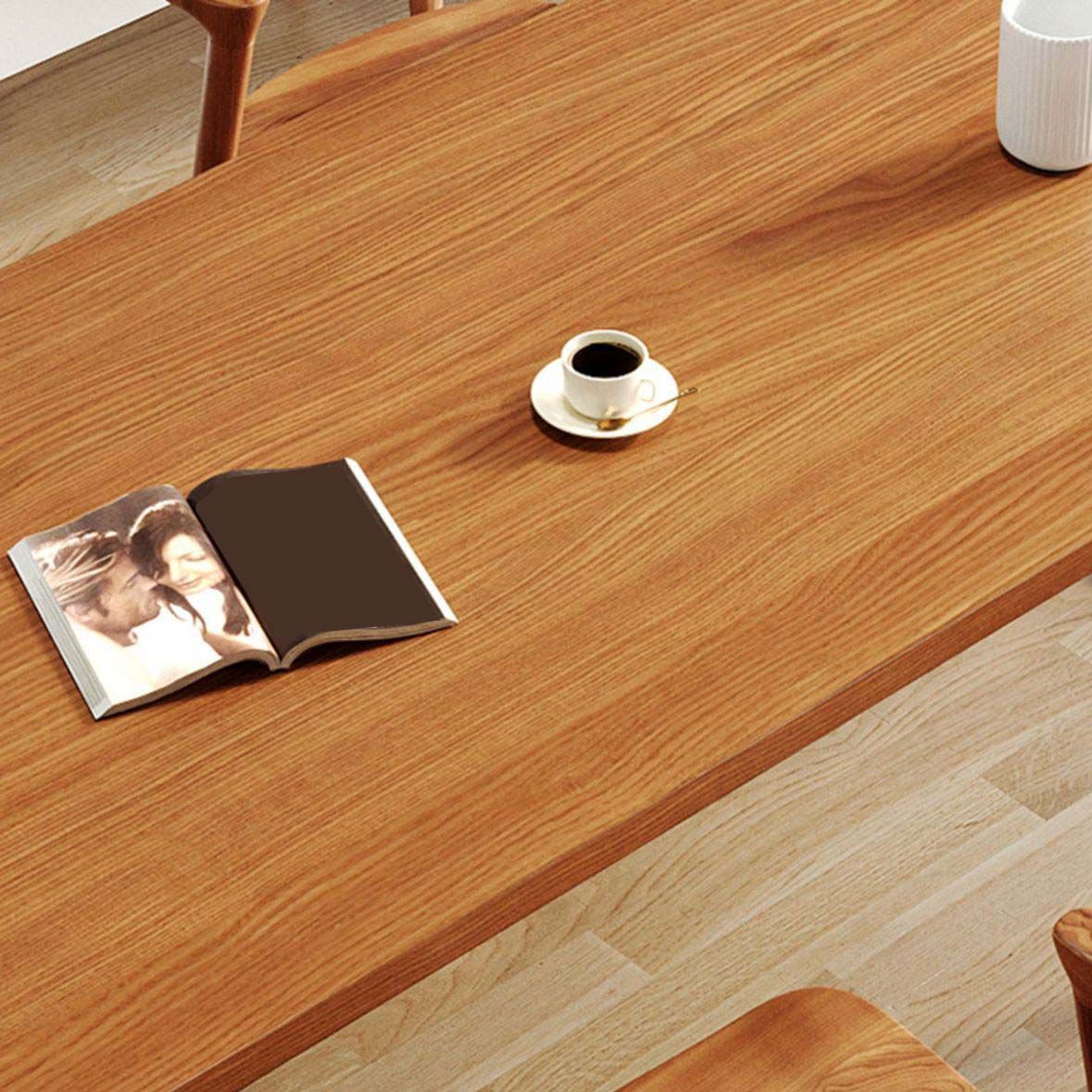 Moderne eettafel met dubbel voetstuk, grenenhouten tafel voor eetkamer