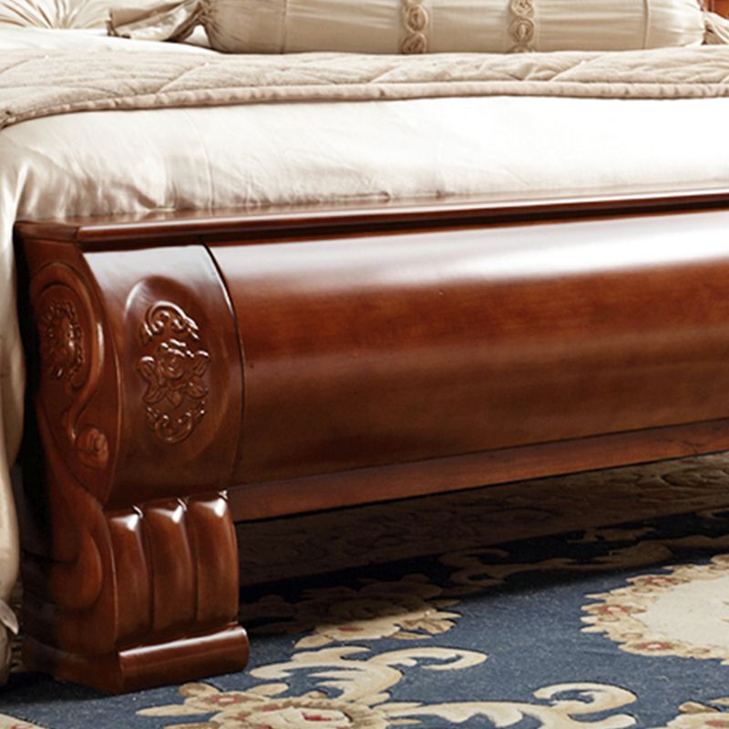 84.65 inch Wide Traditional Bed Rubberwood Bed Frame with Headboard Clearhalo 'Bedroom Furniture' 'Beds' 'furn' 'furn_beds' 'Furniture' 1200x1200_5967fc6c-65a9-449a-b864-27b3fa5d21f8