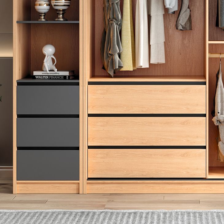 Sliding Engineered Wood Wardrobe Closet Modern Wardrobe Cabinet Clearhalo 'Armoires & Wardrobes' 'armoires_wardrobes' 'Bedroom Furniture' 'furn' 'furn_armoires_wardrobes' 'Furniture' 1200x1200_59686322-8fe6-4575-94ae-7ab71d572e20