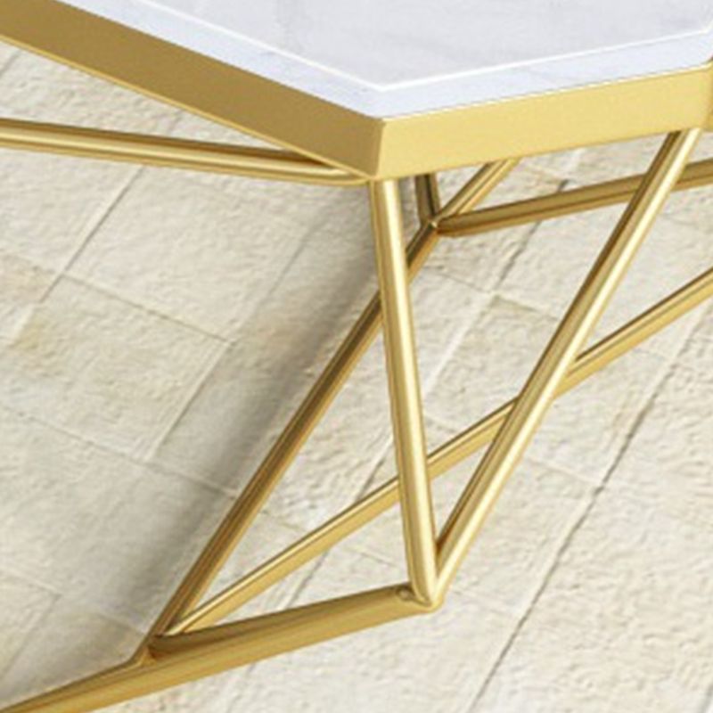 フレームベース長方形のモダンスタイルのロックプレートテーブルプレートメタルボトムフレームコーヒーテーブル