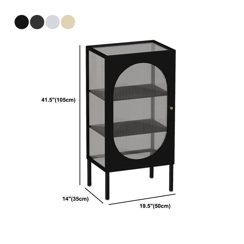 19.5 "L metalen dressoir met glazen deur moderne indoor dinerserver met kast
