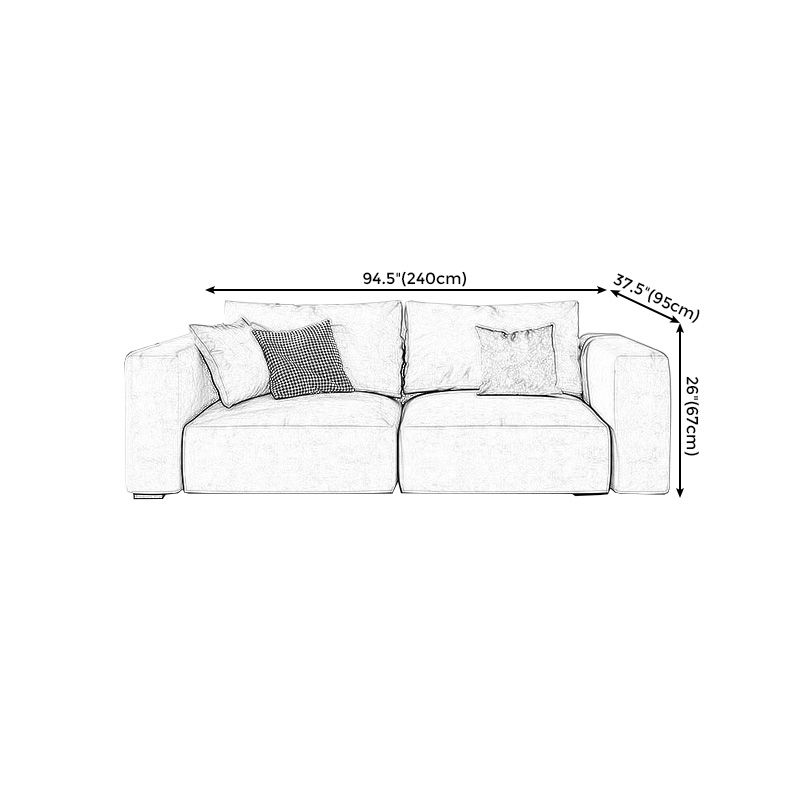 Square Arm Cream Cushion Back Sectional Contemporary Stain-Resistant Sofa Clearhalo 'furn' 'furn_sectionals' 'Furniture' 'furniture_sectionals' 'kitchen' 'kitchen_sectionals' 'Living Room Furniture' 'Sectionals' 1200x1200_596a545b-4be0-4af2-b6f3-5c8beb9e6277