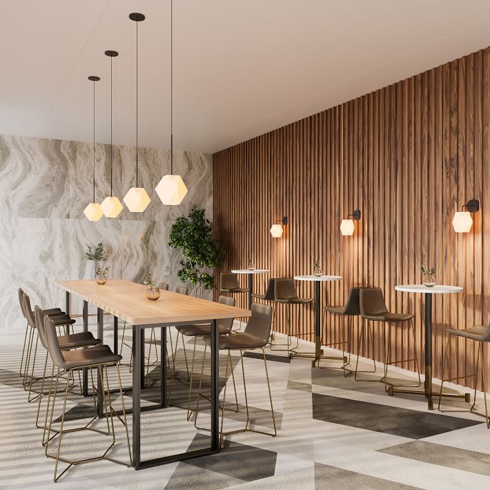 Pine Wood Bar Dining Table Industrial Rectangle Bar Table with Sled Pedestal Clearhalo 'Bar Furniture' 'Bar Tables' 'bar_tables' 'furn' 'furn_bar_tables' 'Furniture' 'furniture_bar_tables' 'Kitchen & Dining Furniture' 1200x1200_596d6e95-4796-45fa-a294-da3d54b7adb3