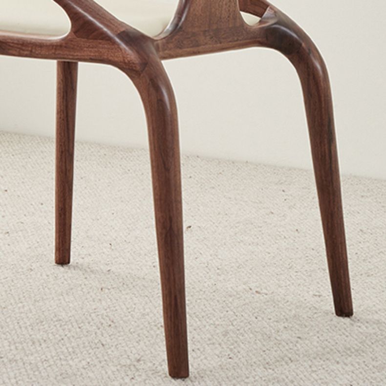 Modern Simple Side Chair Wooden Base Side Dining Chair for Living Room