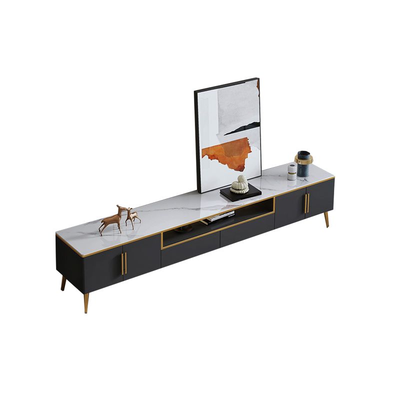Glam TV Stand Console Open Storage Media Console TV Stand with Drawers Clearhalo 'furn' 'furn_tv_stands_entertainment_centers' 'Furniture' 'Living Room Furniture' 'TV Stands & Entertainment Centers' 'TV Stands & Media Storage Furniture' 'tv_stands_entertainment_centers' 1200x1200_596e985d-c212-4dcf-bf39-b3f7c89e12c4