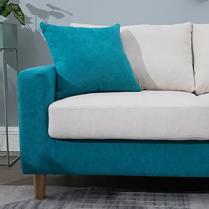 Modern Sofa Couch Wooden Base Solid Color Fabric Loveseat Square Arm Sofa for Living Room Clearhalo 'furn' 'furn_sofas' 'Furniture' 'furniture_sofas' 'kitchen' 'kitchen_sofas' 'Living Room Furniture' 'Sofa' 'sofas' 1200x1200_596eb031-d5ab-43fa-8cbe-18dcd7cc9dcf