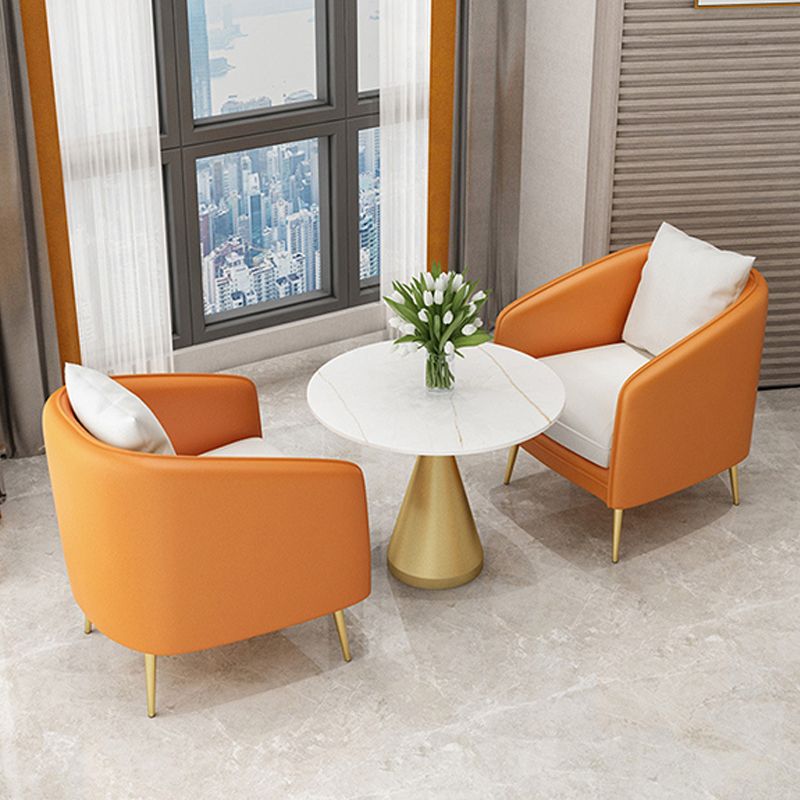 Glam Sintered Stone Dining Table Metal Dinette Table for Home Use Clearhalo 'Dining Tables & Seating' 'Dining Tables' 'dining_table' 'furn' 'furn_dining_table' 'Furniture' 'Kitchen & Dining Furniture' 1200x1200_596ecd96-9d5b-4b5c-851a-e26c7f33452f