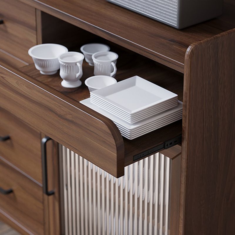 Armoire en bois de conception du milieu du siècle Mid siècle moderne 1 - armoire de porte avec 4 tiroirs