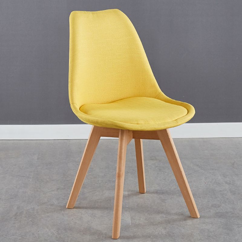 Eames Armless Dining Chairs Scandinavian Side Dining Chairs with Wood Legs Clearhalo ' kitchen&dining_furn' 'Dining Chairs' 'Dining Tables & Seating' 'dining_chair' 'Furniture' 'furniture_dining_chair' 'Kitchen & Dining Furniture' 'kitchen' 1200x1200_597051d9-0ba5-4f0d-86b0-e3473db60548